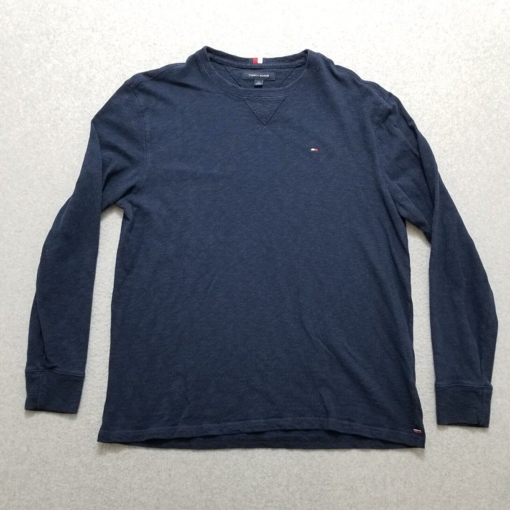 Tommy Hilfiger Sweater Mens‎ Large Blue Pullover Long Sleeve